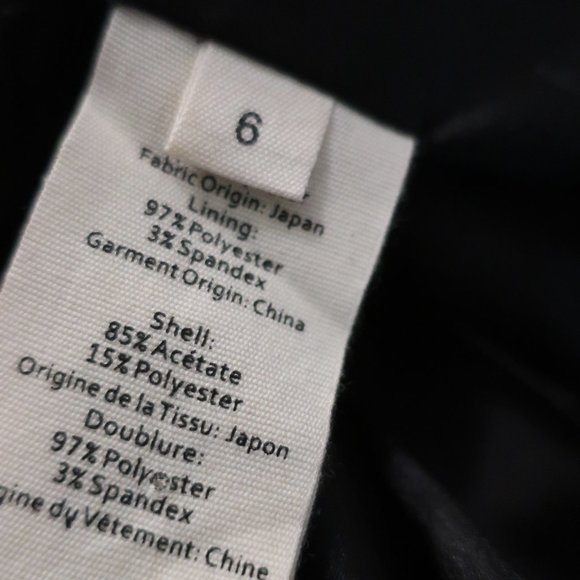 NWT Womens L'Agence Black Sleeveless Satin Sheath Dress 6 * - Picture 12 of 12